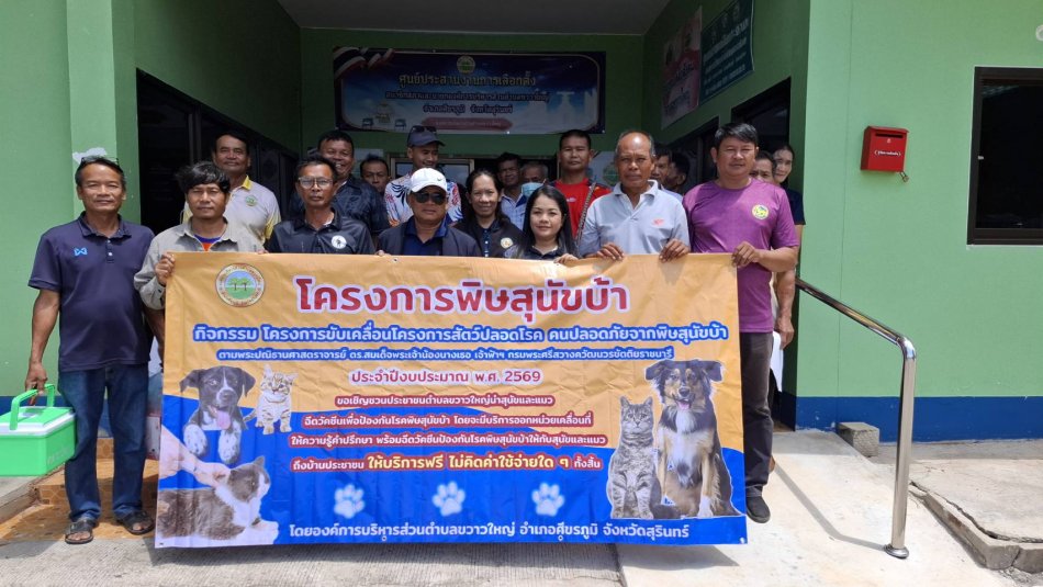 โครงการป้องกันพิษสุนัขบ้า กิจกรรม โครงการขับเคลื่อนโครงการสัตว์ปลอดโรค คนปลอดภัยจากพิษสุนัขบ้า ตามพระปณิธานศาตราจารย์ ดร.สมเด็จพระเจ้าน้องนางเธอ เจ้าฟ้าฯ กรมพระศรีสวางควัฒนวรชัตติยราชนารี ประจำปีงบประมาณ...